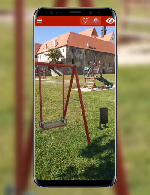 P4RK [aplikace určená k vizualizaci produktů (parkové dekorace, dětská hřiště) v reálném prostředí]
